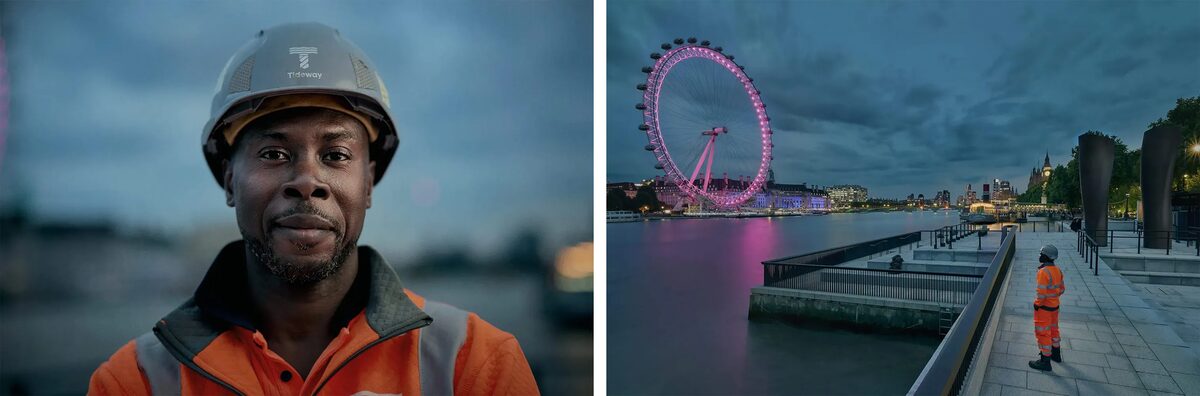 'Standing by the Thames' – photographed by Matthew Joseph for TIDEWAY