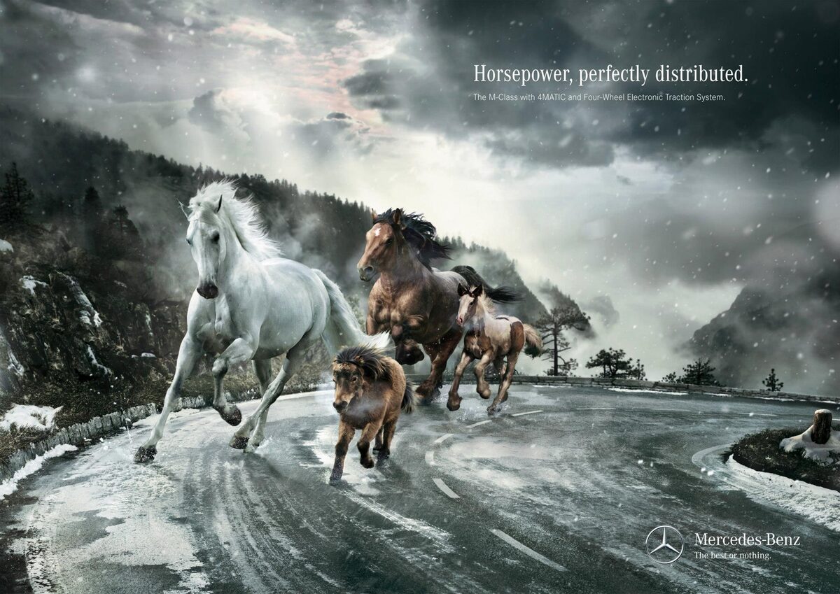 Visualeyes : ZURICH VITAPARCOURS campaign, RS HADER motifs, BIPA, a spread in DIE PRESSE, Horsepower by MERCEDES-BENZ and BOSTIK campaign