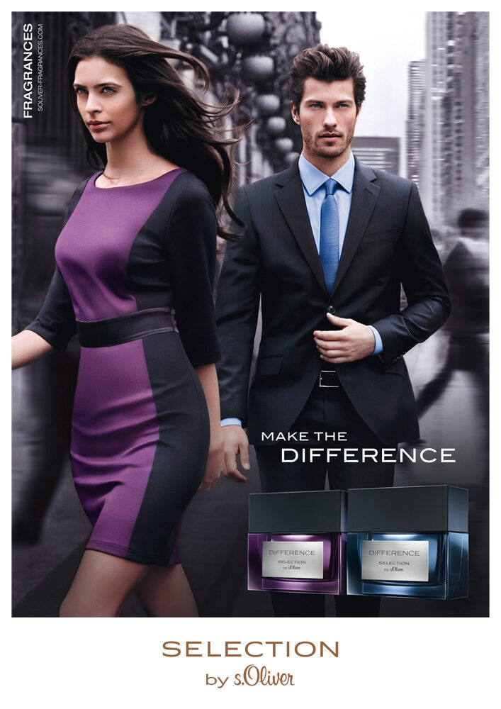 Thomas Schmidt : make the difference - the S.OLIVER fragrance campaign, fashion special in LUFTHANSA exclusive magazine, PEEK & CLOPPENBURG and young fashion label IHEART