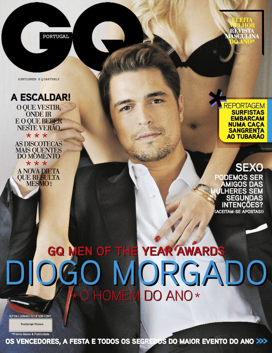 <b>Dan Carabas</b> : actor Diogo Morgado in GQ Portugal cover story and ‘Happy Body’ Johanna Szikszai in ELLE Hungary cover story
