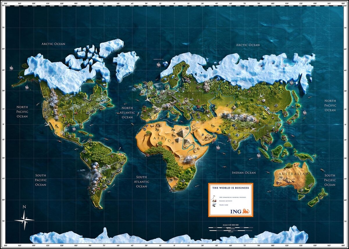 ARTBOX artists illustrate world map for ING, 125 years of PARKER PENS, SPINAWARDS 2014 key visuals and LAND YACHTZ longboards