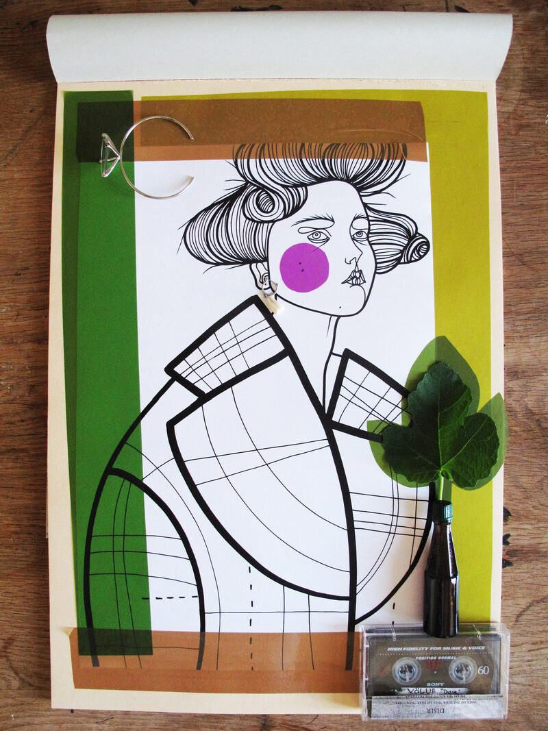 Fashion artwork for RODEO Magazine – illustrated by Liselotte WATKINS
