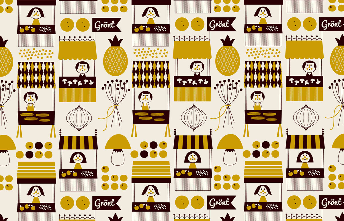 OMM DESIGN plays with new patterns, illustrated for fabric prints by Ingela P ARRHENIUS