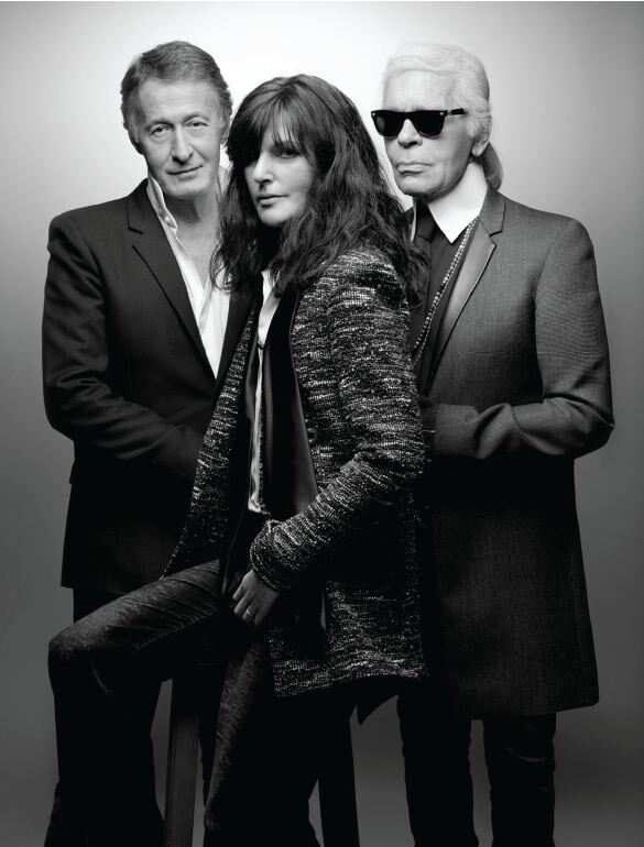 Trefft CHANEL in Person von Karl Lagerfeld, Virginie Viard und Eric Pfrunder bei der 30ten Edition des 'Festival International de Mode et de Photographie' vom 23 bis 27 April 2015 in der Villa Noailles, Hyères, Südfrankreich - GoSee ist vor Ort
