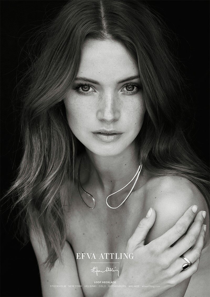 Asa TALLGARD captures Swedish top model Mona Johannesson for the EFVA ATTLING 2015 Jewellery campaign. Read the interview with the internationally renowned jewellery designer on GoSee