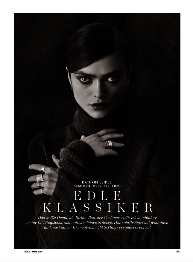 Edle Klassiker im ELLE Germany Editorial - Hair-Styling von Elin ERIKSSON