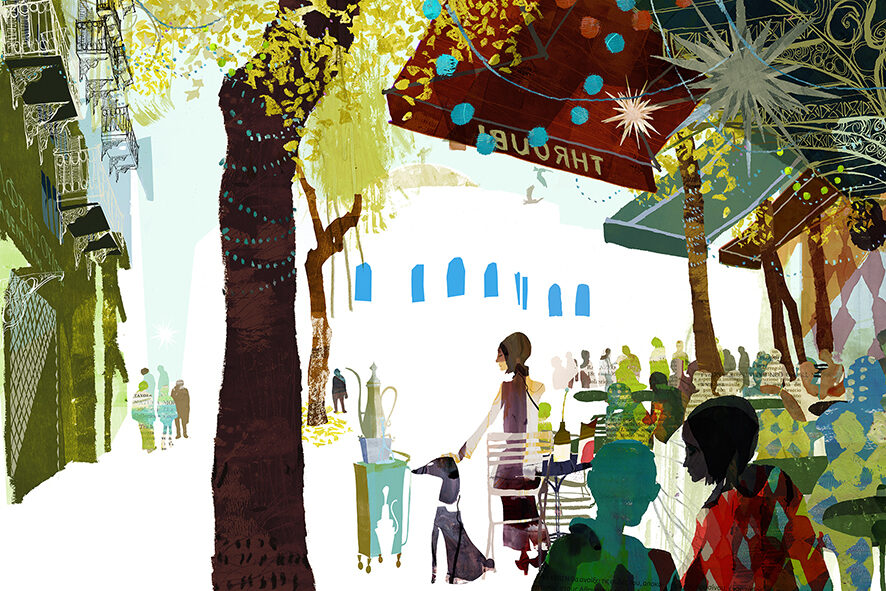 Illustrator <b>Daniel EGNÉUS</b> captures his new home Athens for an exhibition with a stroke of his hand
