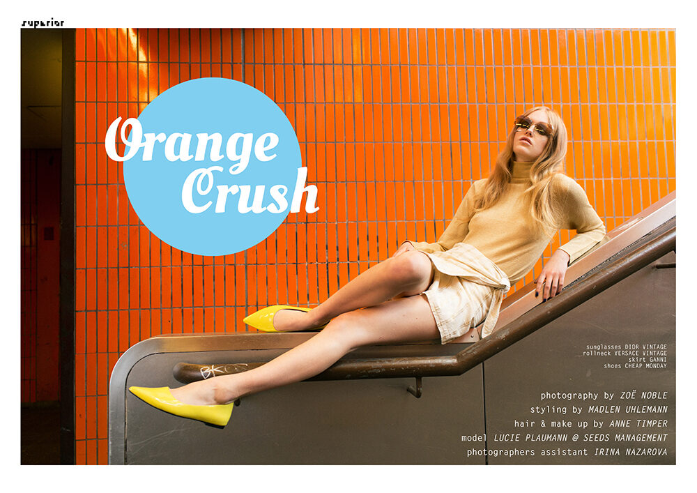 Fall for an 'Orange Crush': Model Lucie Plaumann in SUPERIOR mag – styling by Madlen UHLEMANN
