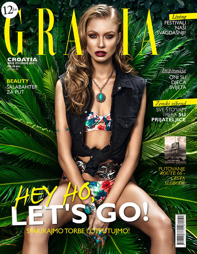 'Hey Ho, Let's Go !' - model Aleksandra NIKOLIC is the cover star for GRAZIA Croatia