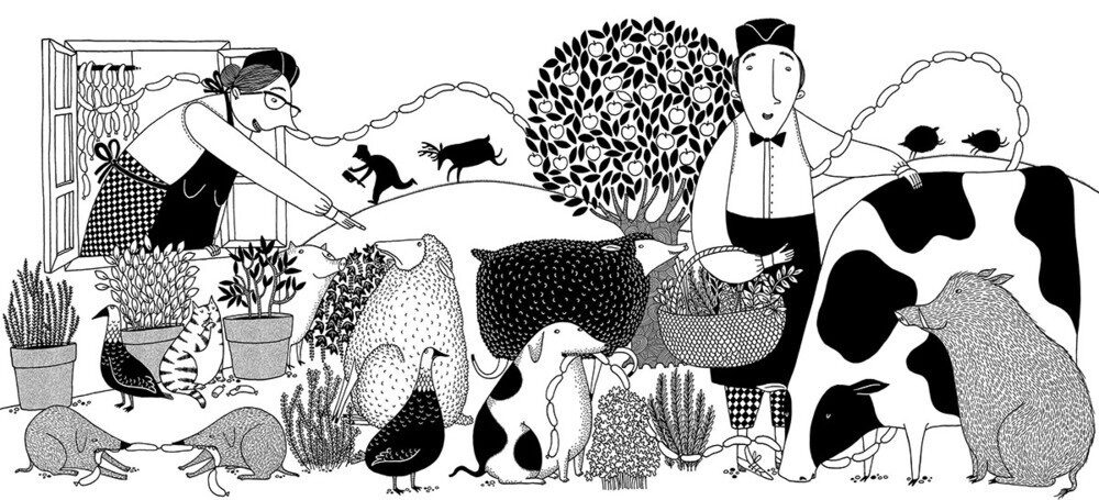 It's all about the sausage! Mia NILSSON c/o AGENT BAUER illustrates for Stockholm's trendiest meat market TAYLORS & JONES; we have two motifs on GoSee