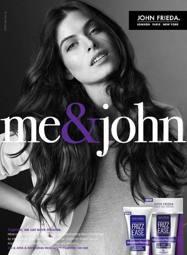 'Me & John': Model Pamela BERNIER is the face of the JOHN FRIEDA hair campaign; we have the motif for you on GoSee
