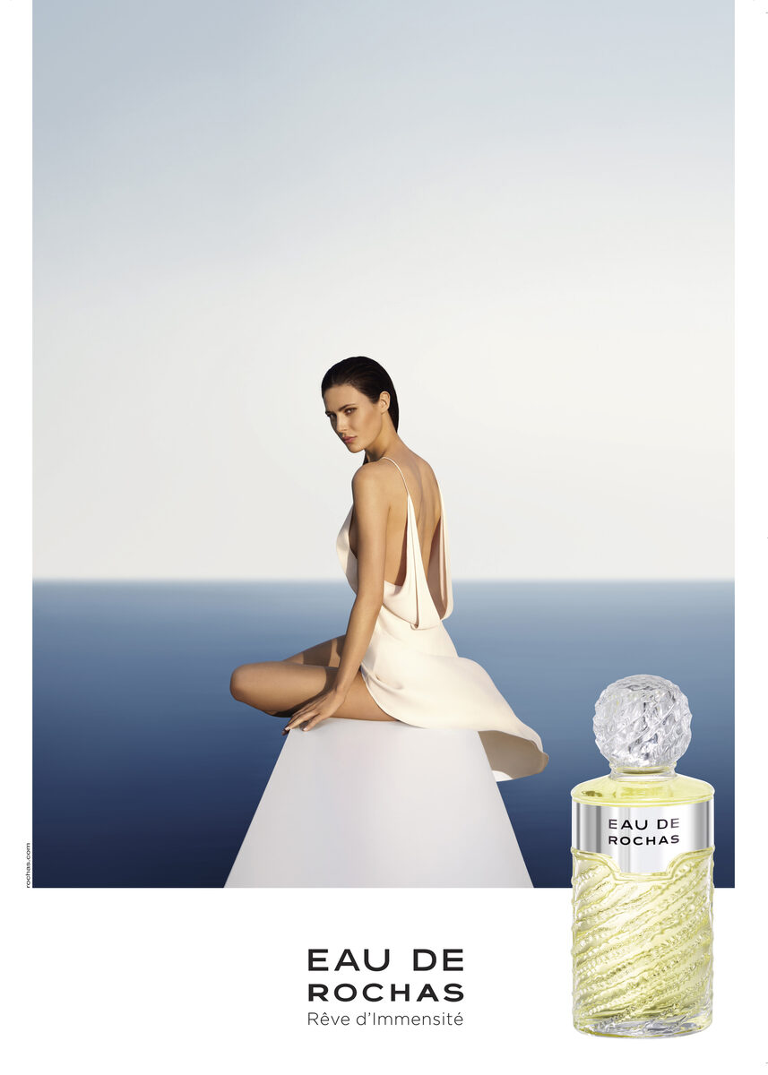 Fabulous 'Eau de Rochas' campaign motif for ROCHAS PARIS. Photo by David Bellemere, post production by ONE HUNDRED BERLIN