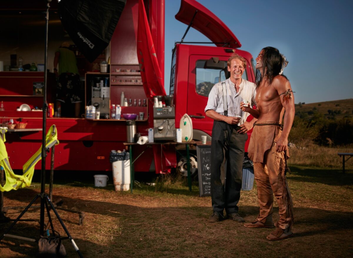 The Winnetou remake with Wotan Wilke Möhring, Jürgen Vogel, and Mario Adorf. Accompanied backstage by photographer <b>JENS KOCH</b> for GALA mag
