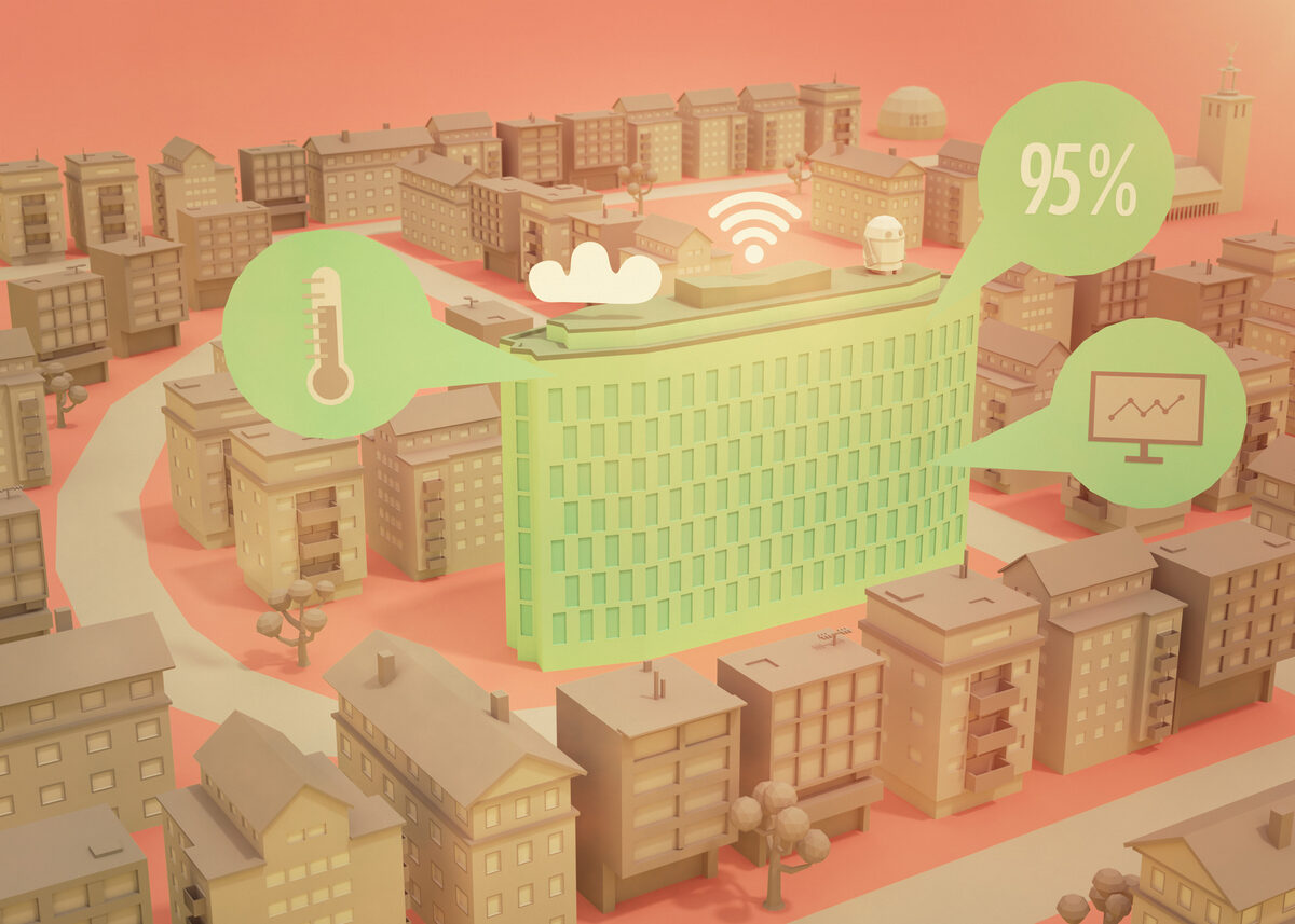Das Stockholmer SWECO-HUSET, energ(et)isch illustriert von Mika POLLACK c/o AGENT MOLLY, das Motiv auf GoSee