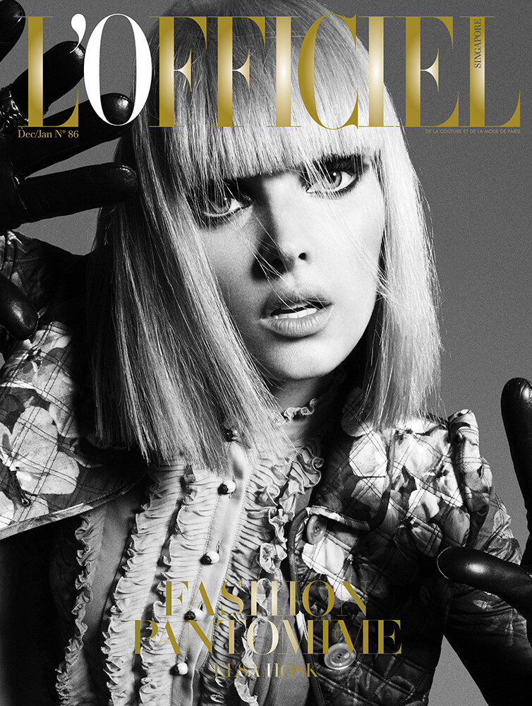 Victoria Secret Angel Elsa Hosk is a fashion pantomime in L'OFFICIEL Singapore - post production by <b>ONE HUNDRED BERLIN</b>