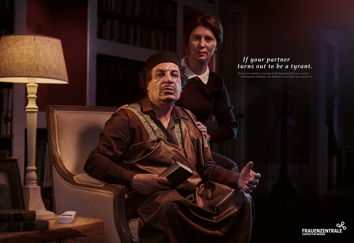 'If your partner turns out to be a tyrant' - the striking FRAUENZENTRALE campaign with dictators, realized by <b>CARIOCA STUDIO</b>