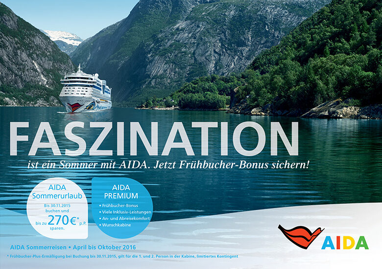 'Discover a new world of vacationing' with AIDA. <b>Tobias HABERMANN</b> c/o NERGER M&amp;O photographs the northern landscape campaign for AIDA Cruises