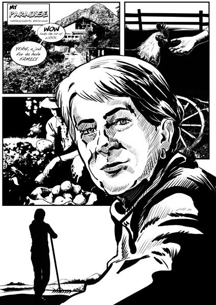 From Patrick Hohmann to Michael Krummen... <b>Christian Eckert</b> c/o ART ACT draws Swiss celebs Sin City style for Y-Magazine of canton Schwyz