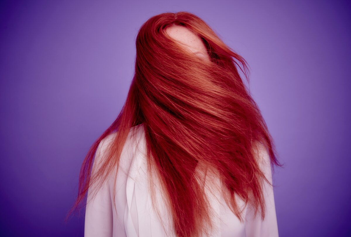 Actor and author Andrea Sawatzki, wild with hair in the air for the portrait by celebrity photographer Jens KOCH
