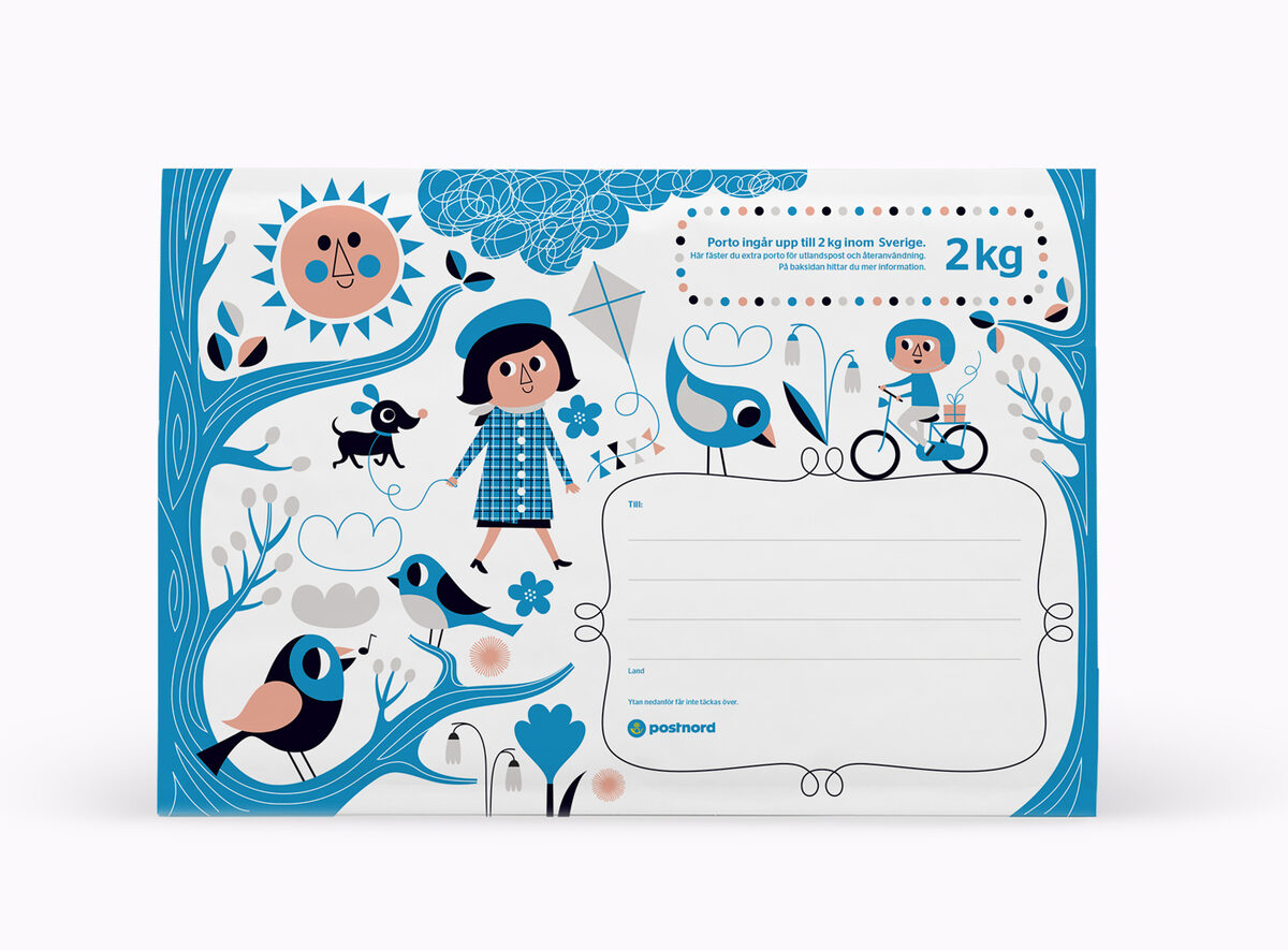 New goodie bag from POST NORD with illustration by Ingela P ARRHENIUS c/o AGENT MOLLY & CO