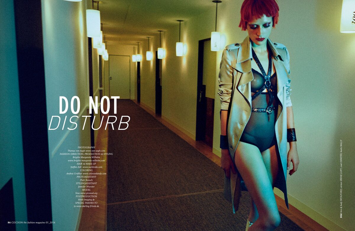 Brigitte Margareta WILHELM : TRIXI SCHOBER image & lookbook campaign, cover and spreads in 'Do Not Disturb' and 'Polaroids' for COCOON magazine, plus New York's JUTE magazine