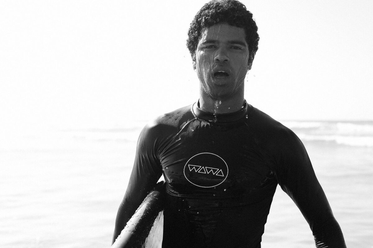 'Surfing Emily' editorial and WaWa Boards motifs - photographed on the beach by Frank Grimm
