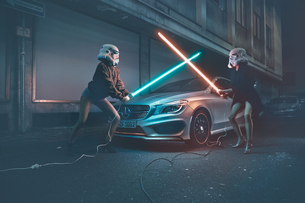 BEN & MARTIN : Don't follow the dark side - Star Wars homage with the new Mercedes Benz CLA SHOOTING BRAKE as the center of attention
