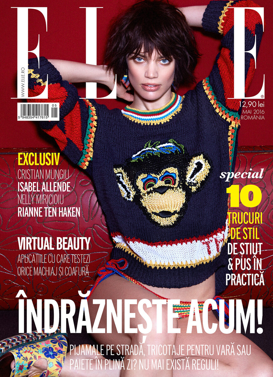 'Copacabana' title story for ELLE Romania May 2016 with LOUISA supermodel <b> Rianne TEN HAKEN</b>