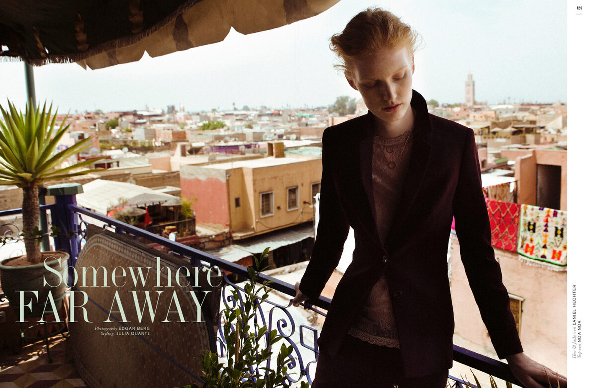 'Somewhere far away' – Julia QUANTE in Marrakesh for a fashion editorial in PANORAMA magazine