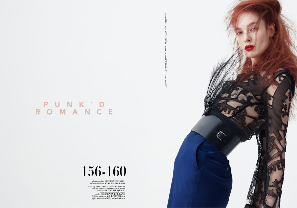 Model Gesine van der Laan in der Strecke 'Punk'd Romance' im LE MILE Magazin, die Fotos von der Amsterdamer Fotografin Stephanie PISTEL für Euch auf GoSee