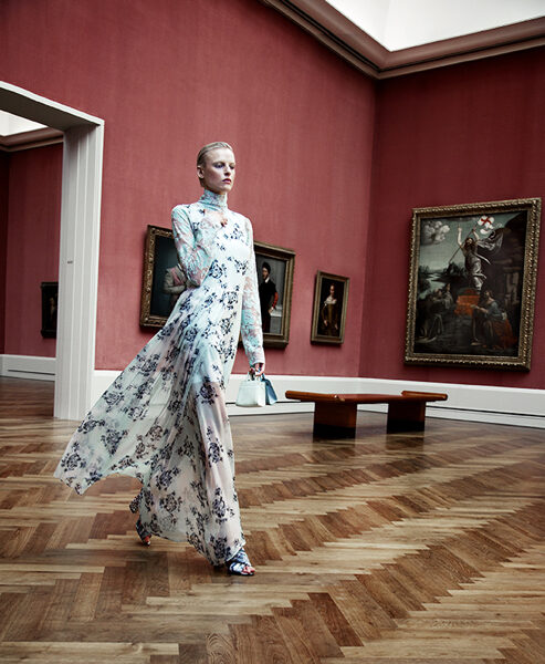 Museum material - fashion editorial for BARBARA mag at Berlin's Gemälde Galerie, with hair & make-up by Thorsten WEISS c/o LES ARTISTS