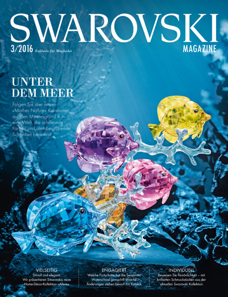 'In the Deep' – for SWAROVSKI magazine, set designer <b>Alexander WUCHTERL</b> c/o LES ARTISTS staged the new 'Mother Nature' creations three brilliant times