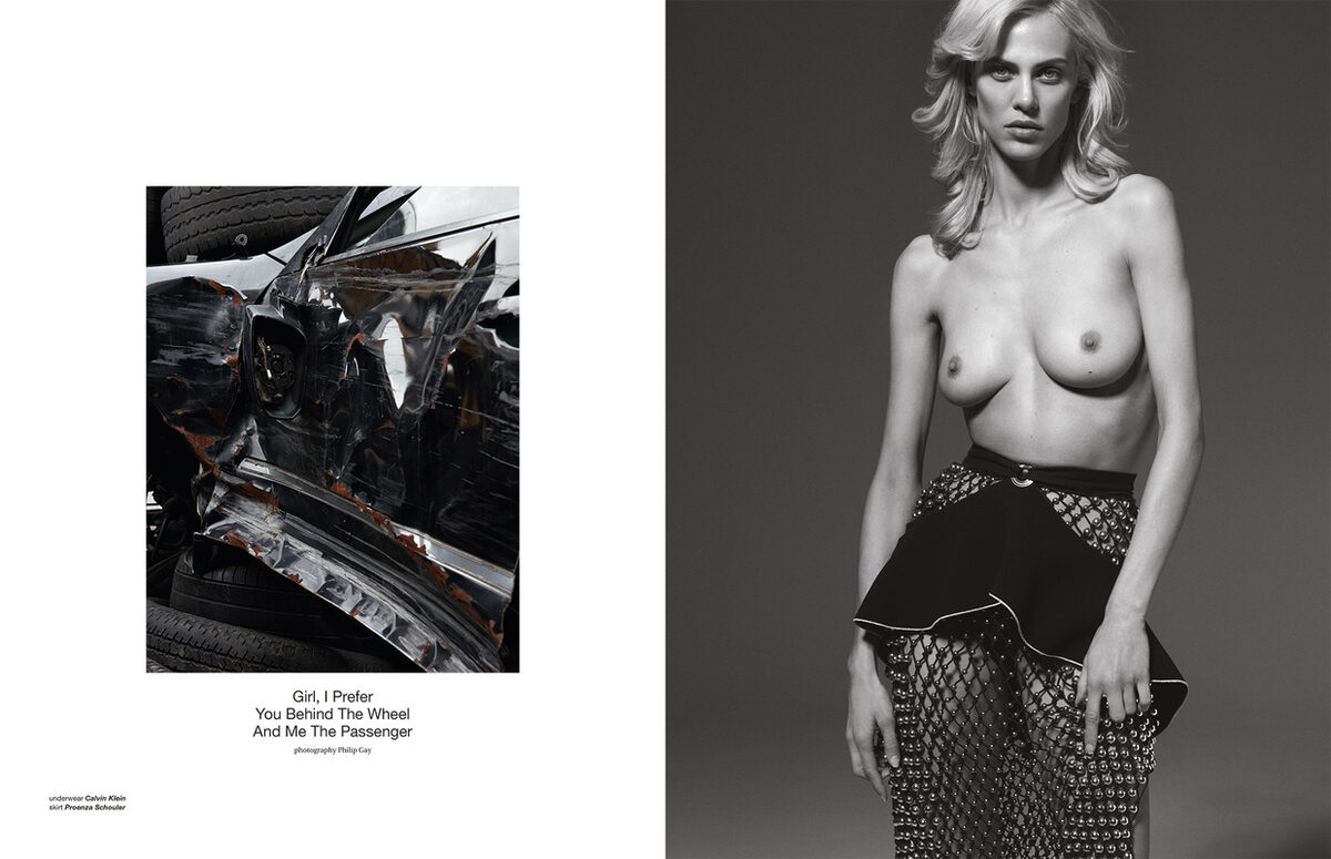 The 'Crash' issue of ZOO magazine presents you beautiful Aymeline Valade above all topless – styling came from Columbine SMILLE with hairstyling by Eric JAMIESON, both artists c/o LUNDLUND