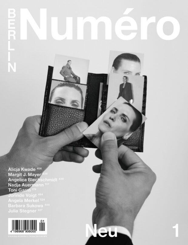 Superstar Nadja AUERMANN c/o VIVA MODELS Berlin in chic vest pocket format - appearing on the cover of NEW NUMÉRO Berlin #1