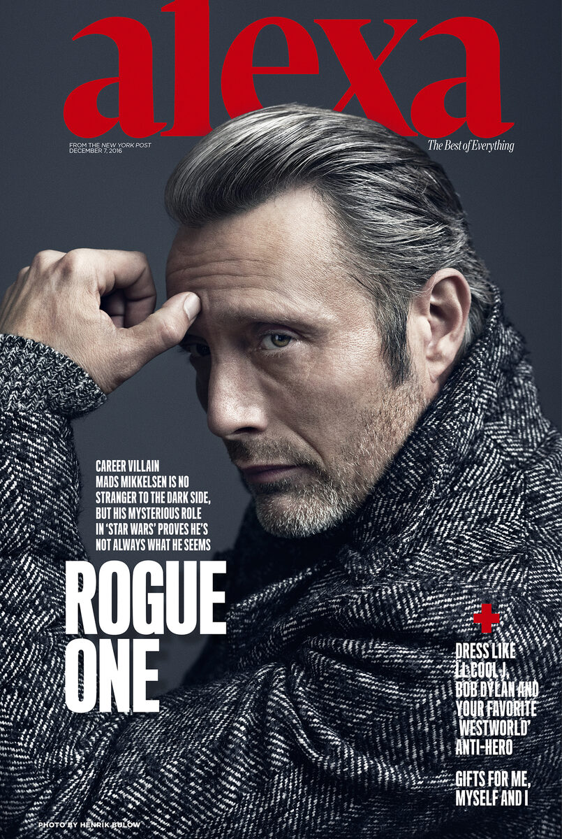 Mads Mikkelsen is the ALEXA cover star in December 2016 - the photos for the NEW YORK POST by Henrik BÜLOW c/o BLINK PRODUCTION