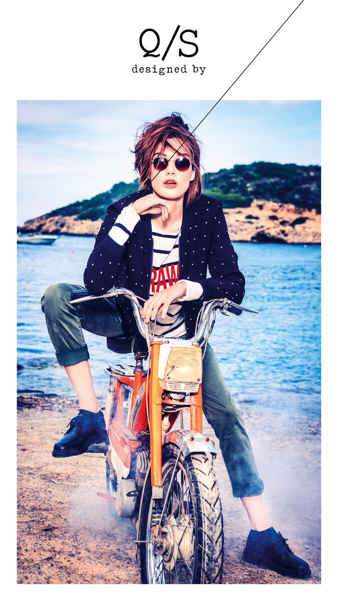 QS DESIGNED BY S/S 2017 campaign with DJ Robin Schulz, photographed by Ellen VON UNWERTH in Ibiza, with production support by <b>NU PROJECTS</b>
