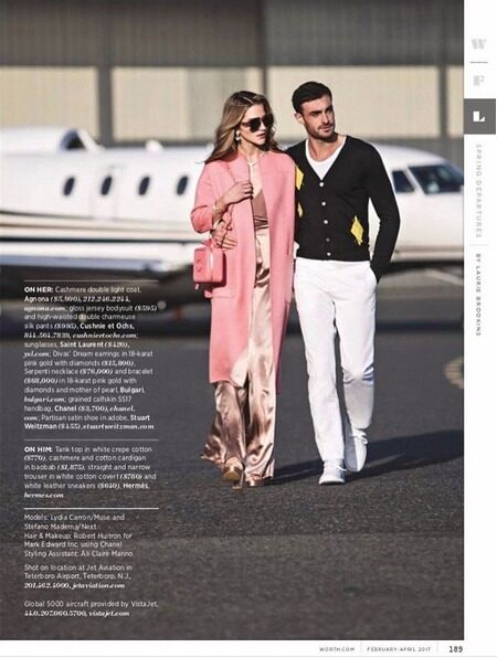 Fashion story in WORTH magazine with male model Stefano MANDERA c/o LOUISA MODELS; we have two motifs on GoSee