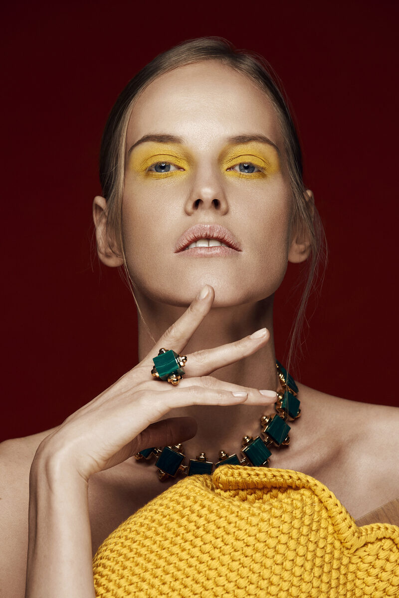 Beauty editorial in NARGIS magazine featuring Anastasiya ANTONYUK c/o LOUISA MODELS, photos by David Eristavi