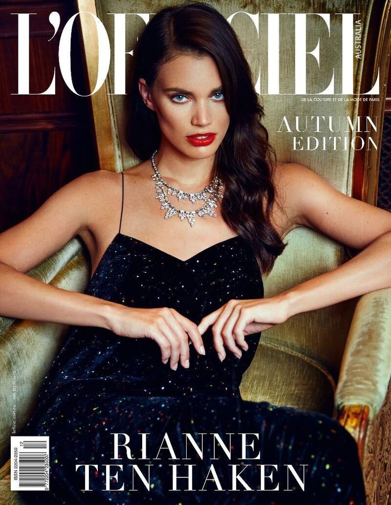 GoSee Nachtrag : Drei Cover für die L'OFFICIEL Australia Herbst 16 Edition mit Top Model <b>Rianne TEN HAKEN c/o LOUISA MODELS</b>, Fotos Andres Matallana