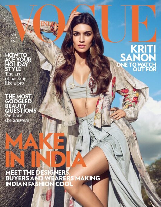 'One to watch out for': Model jetzt Schauspielerin Kriti Sanon war auf dem Cover und in der Coverstory der VOGUE India 04/17 - Hair &amp; Make-up <b>Richard WILKINSON c/o LOUISA ARTISTS</b>, Fotos Luis Monteiro