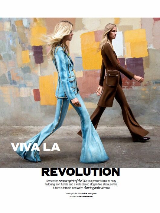 'Viva la Revolution' mit Model <b>Victoria PLUM c/o LOUISA MODELS</b> in der ersten Reihe für die ELLE Australia, Fotos Jennifer Stenglein