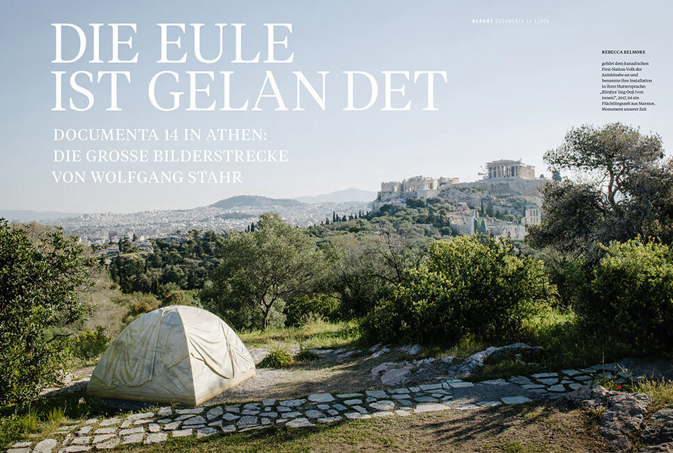 'The Owl has Landed'- Wolfgang STAHR c/o NERGER M&O photographs a 20-page photo spread for Dokumenta 14 in Athens for MONOPOL magazine