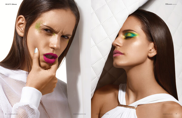'Greenery 15-0343' ist die PANTONE Farbe des Jahres 2017 - das Hair &amp; Make-up von <b>Christine ELEVEN c/o 21AGENCY</b>