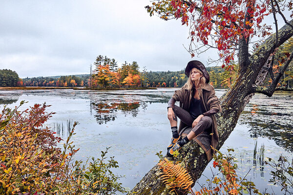 <b>Lise Anne Marsal</b> photographs 'Into the Wild' for Madame Figaro in the autumn foliage of the forests of Massachusetts with model Adrianna Bach