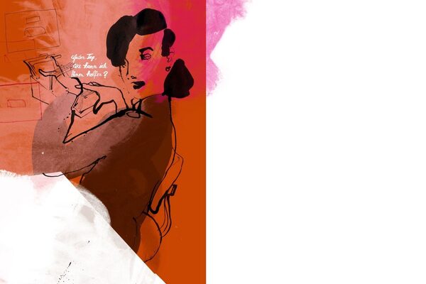 Three illustrations for W&amp;V magazine on the important topic of 'Language Assistance' by <b>Katrin FUNCKE c/o ART ACT</b>