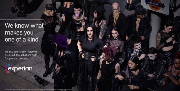 Experian Knows What Makes You Unique, Even if You're a Goth.... die EXPERIAN Kampagne von <b>Finlay MACKAY c/o MAKING PICTURES</b> für BBH London