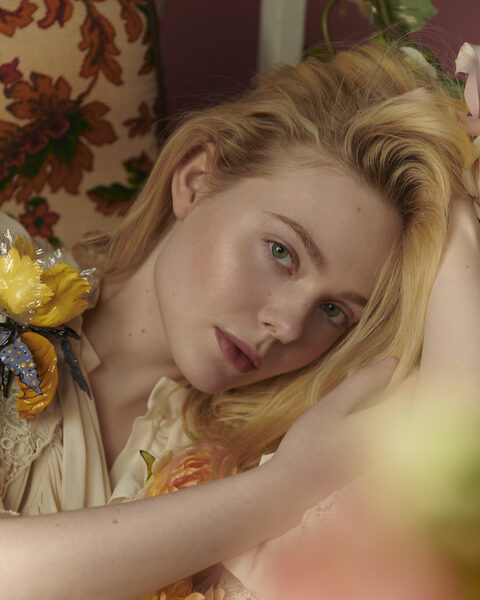 Superstar Elle Fanning on the cover of ICON ‘New Luxury’ July 2020 – for which the actress was photographed by <b>ANDREAS ORTNER</b> in Berlin