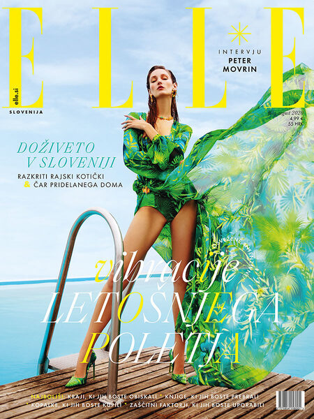 Franzi Mueller in the cover spread for ELLE SLOVENIJA with beauty support from <b>Melanie Schoene c/o NINA KLEIN</b>