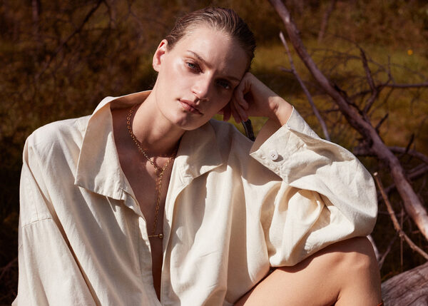 ‘Out in the woods’ – Milena Feuerer in an all-natural, fairy-tale fashion production by <b>ROGER WEBER</b> for Swiss FACES MAGAZINE
