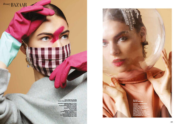 'Güvende ve güzel' - Sicher und schön fotografierte Silke Schlotz für die HARPER'S BAZAAR Türkei mit Hair &amp; Makeup-Support von <b>Suzanna SANTALAB c/o BIGOUDI</b>